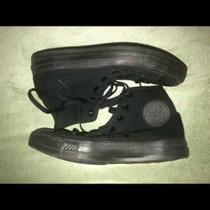 Black Monochrome High Top Converse